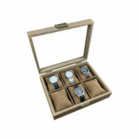 Clear View Lid Watch Storage Box Premium Design Watch Display Case Dust-Proof Soft Interior Pillows for Men, Bedroom, Closet