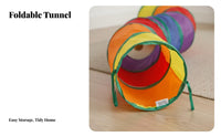 Cat Tunnel Self-Entertaining Rainbow Play Tunnel Easy to Clean Rainbow Play Tube for Kittens, Small Animals, Indoor