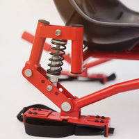 Spring-Supported Kart Frame with Seat Sleek Design Self-Propelled Kart Chassis Sturdy Vehicle Long-Lasting for DIY Builders, Hobbyists, Backyard Projects