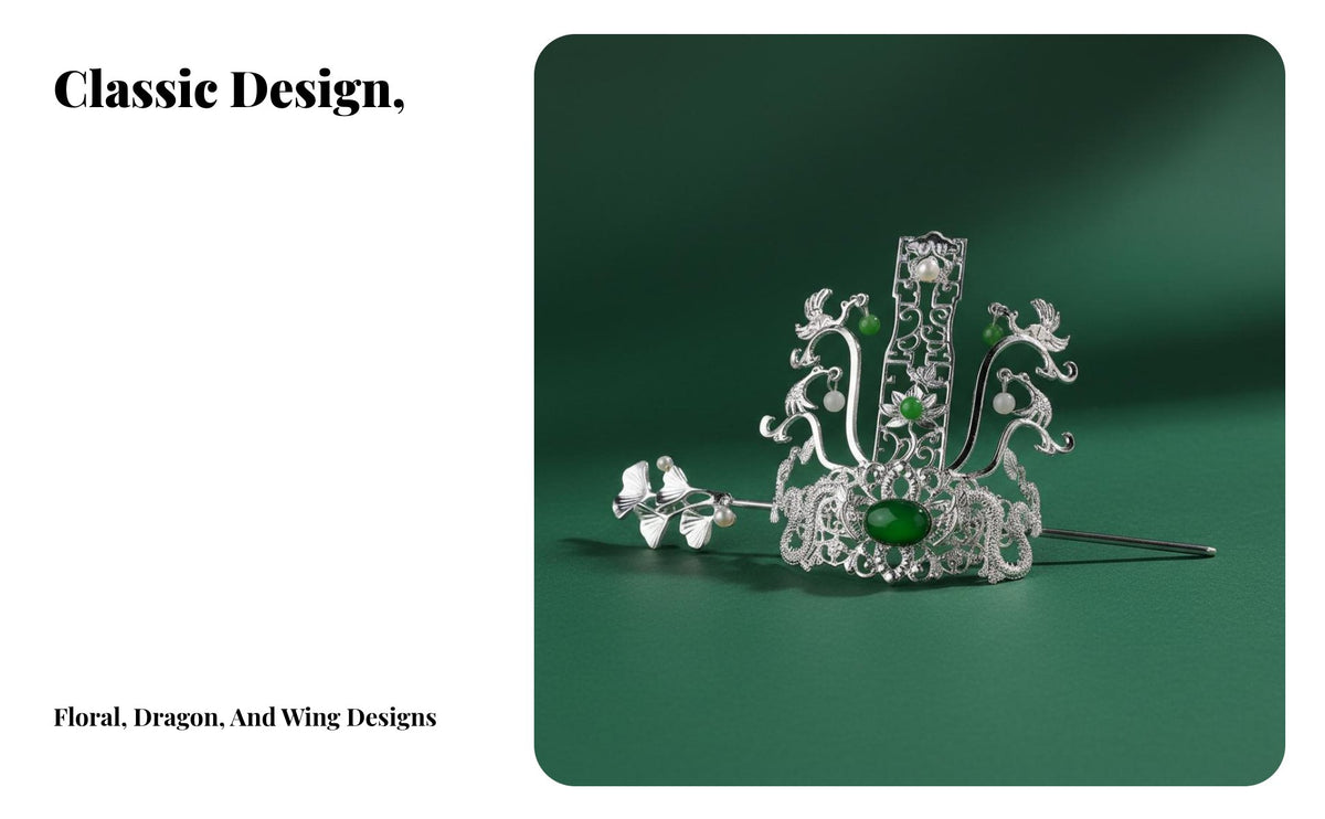 Ancient Chinese Hair Crown Gender-Neutral Design Traditional Chinese Attire Hair Accessory Traditional Asian Hairpin Intricate