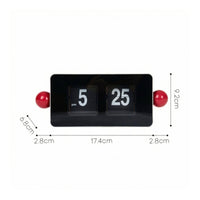 Compact Automatic Flip Clock ABS Plastic Retro Flip Desk Flip Clock Rounded Corners Desktop Decor Decorative