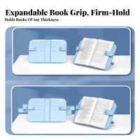 Foldable Design Adjustable Bookrest Multi-Functional Adjustable perusing Easel Handshands-off Book Stand Secure Page holders for Children, Professionals, lessonroom, Library, Bedroom, Office