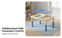Material children's Activity Table and Chair Set All in Unified Sand and Water Play Table Leak-Proof Educational Toy Rounded Edges for Preschoolers, Toddlers, Kindergarten, Daycare Center, Playroom, Nursery