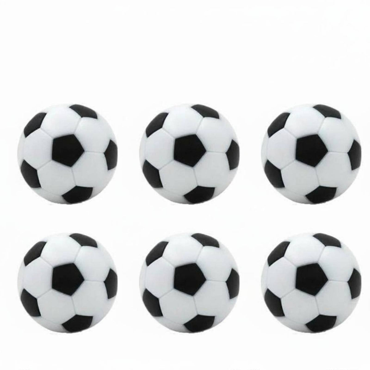 6 Pieces Standard Size 28 Mm Foosball Ball Long-Lasting Material Black and White Table Soccer Ball Colorfast Table Soccer Balls Fade Resistant