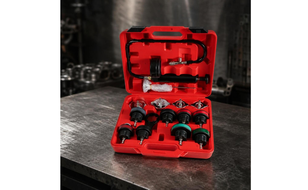 Radiator Pressure Tester Kit Universal Cooling System Pressure Tester Kit Comprehensive for Auto Repair Shop