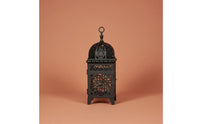 Windproof Moroccan Design Lantern Exotic Atmosphere Wrought Iron Candle Lantern Hanging Option Hollow Metal Candle Holder for Wedding, Festivals, Patio