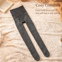 Thermal Leggings for Women with High Waist Fleece Lined for Winter, Combed Footed Tights for Autumn, Soft for