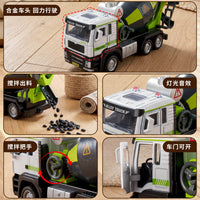 Alloy Automatic Sweeper Truck and Garbage Transport Vehicle Model