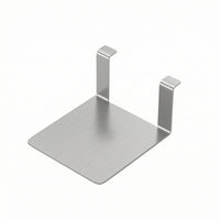 Brushed Silver Bracket with Hook Tabs Rust Resistant Stainless Steel Bracket Heavy-Duty Shelf Support Sturdy for Installers, DIYers, Home Renovation, Bathroom