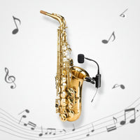 Saxophone Audio Pickup with Gooseneck Rechargeable Wireless Ultra-High Frequency Audio Pickup System Portable Plug-and-Play