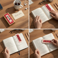 Chinese Style Magnetic Bookmark Set with Inspirational Sayings for Students and Gifts