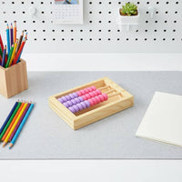 Wooden Abacus Traditional Mini Abacus Wooden Counting Toy Tactile Math Manipulative Interactive for Students, Homeschool