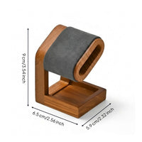Watch Display Stand with Wooden Base Open-Frame Watch Display Stand Holder Low-Profile for Nightstand