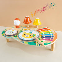 Musical Activity Table Wooden Sound Activity Table Young Child-Friendly Xylophone for Young Children, Preschoolers, Playroom, Nursery, Daycare