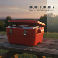 Stainless Steel Insulated Cooler Box for Outdoor Camping, Large Capacity Portable Food Warmer and Cooler