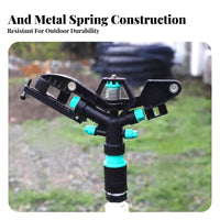 360 Degree Rotating Sprinkler Wide Coverage Oscillating Lever Sprinkler Automatic Lawn Watering Spray Head Resistant for Farm