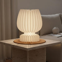 Foldable Paper Lamp Pleated Paper Lampshade Indoor Lighting for Bedroom, Living Room