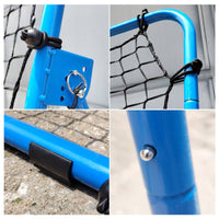 Rectangular Training Net with Target Cylindrical Rebound Goal Angled Pitchback Net Versatile for Backyard