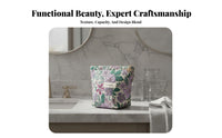 Floral Embroidered Cosmetic Bag Large Capacity Embroidered Floral Makeup Bag