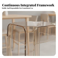 Nordic design Clear Acrylic High Stool Bar Height Transparent invisible Stool Foldable Folding Seat Minimalist Aesthetic for Interior Designers, Apartment Dwellers, Kitchen Island, Countertop, Small Spaces, Dining Room