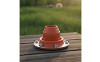 Anti-Scald Sleeve with Metal Flange Heat-Resistant Silicone Chimney Flashing Tapered Oven Jack Kit for Camping Tents, Wood Stoves, Outdoor Cooking