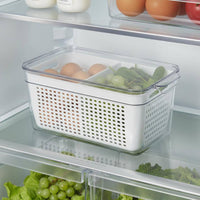 Stackable Fridge Organizer Space Saving Fridge Storage Bin Versatile Stackable Food Container for Meal Kitchen Organizers, Cabinet