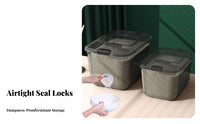 Moisture-Proof Rice Storage Bin Secure Locking Lids Rice Storage Dispenser Large Capacity for Kitchen