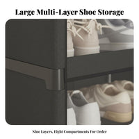 Large Capacity Dustproof Shoe Rack Space-Saving Design Multi-Tier Shoe Cabinet Easy Assembly Closure for Apartment Dwellers, Homeowners, Entryway, Hallway, Bedroom, Closet