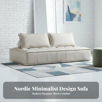 Nordic Inspired sectional Cube Seat Minimalist aesthetic Indoor Furniture Upholstered Comfort Living Room Furnishing Oversized for Apartment Dwellers, Homeowners, Interior Designers, Bedroom, study corner, Office