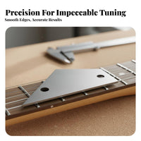 Sturdy Steel Construction Guitar Fret Leveling Ruler Accurate Measurement Fret Height Gauge 4 Precision Edges for Repair Shop, Home Studio