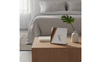 Minimalist Desk Clock Modern Stainless Steel Clock Easy Reading for Office