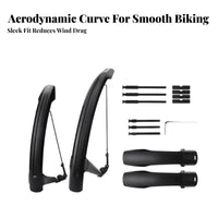 2 Pieces Two-Wheeler Mudguard Set Long-Lasting Bike Mudguard Set Two-Wheeler Spray Guard Wide Compatibility Cycling Accessory