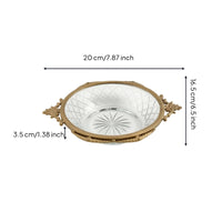 Glass Bowl with Metal Trim Sophisticated for Entryway