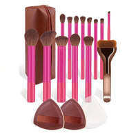 Make Up Brushes Professional Makeup Set with Cosmetic Bag, Synthetic Bristles Foundation Powder Blush Eyeshadow Travel Kit