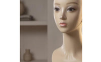 Female Mannequin Head with Shoulder Realistic Hairpiece Head Sturdy Beauty Display