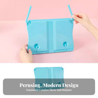 Multi-Functional Adjustable Book Stand stable leaf holders Foldable perusing Easel Portable School Supply Non-Slip Base for Office Workers, Musicians, Classroom, Study Room, Library, Bedroom