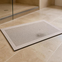 Japanese Wabi-Sabi Style Diatomaceous Earth Bath Mat, Super Absorbent Quick Dry Non-Slip Bathroom Floor Mat