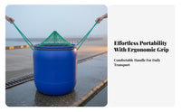 150L Uncovered Top Drum Sturdy-Duty Uncovered Top Plastic Barrel Iron Hoop Closure Barrel Long-Lasting Food Grade Storage