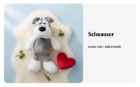 Schnauzer Stuffed Toy Cute Design Stuffed Schnauzer Dog Grab Machine Doll Soft and Comfortable Grey Dog Stuffed Ie Great Gift