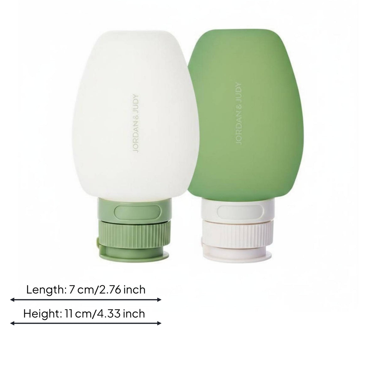 2 Pieces Squeezable Silicone Travel Bottle Portable Travel Shampoo Bottle