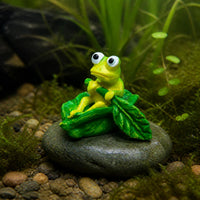 Mini Aquarium Frog Ornament Resin Micro Landscape Decoration for Fish Tank