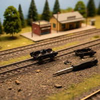 Replacement Part Non-Powered Truck Assembly Plastic Wheels HO Scale Railway Truck 1:87 Train Truck