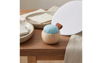 Small Wooden Base Sewing Needle Holder Cushion Stable Wood Base Pincushion Decorative Dome-Shaped Sewing Needle Holder Cushion Safe Storage