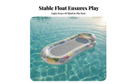 High Buoyancy Inflatable Pool Lounger Long-Lasting PVC Material Floating Bed Lounger Portable Inflatable Mesh Lounger Easy to Carry for Children, Adults