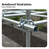Steel Pipe Trellis Kit Detachable Grape Vine Pergola Easy to Install Climbing Plant Frame for Courtyard, Patio