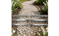 Weather Resistant Weathering Steel Lawn Border Long-Lasting Serrated Landscape Edging Heavy Duty Metal Garden Edging Strip Prevents Soil Erosion for Landscapers, DIY Enthusiasts, Flower Bed, Park, Pathway, Yard