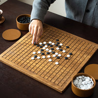 2-in-1 Solid Wood Go and Chinese Chess Board Set