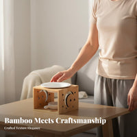 Bamboo Essential Oil Burner Relaxing Aroma Fragrance Lamp Decorative Hollow-out Furnace for Meditation Lovers, Living Room, Office