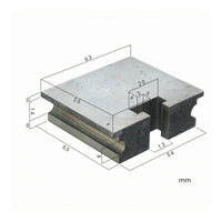 Chrome Steel Machining Clamp Block Stepped Notch Drilling Clamp Jaw Machined Surfaces Clamping Fixture Solid Metal for Machinists, Machine Shop