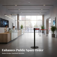 Weighted Base Retractable Belt Stanchion Long-Lasting Construction Queue Line Barrier Post Easy Assembly Crowd Control Barrier Post for Event Organizers, Security Personnel, Business Owners, Airports, Hotels, Retail Shop S, Events